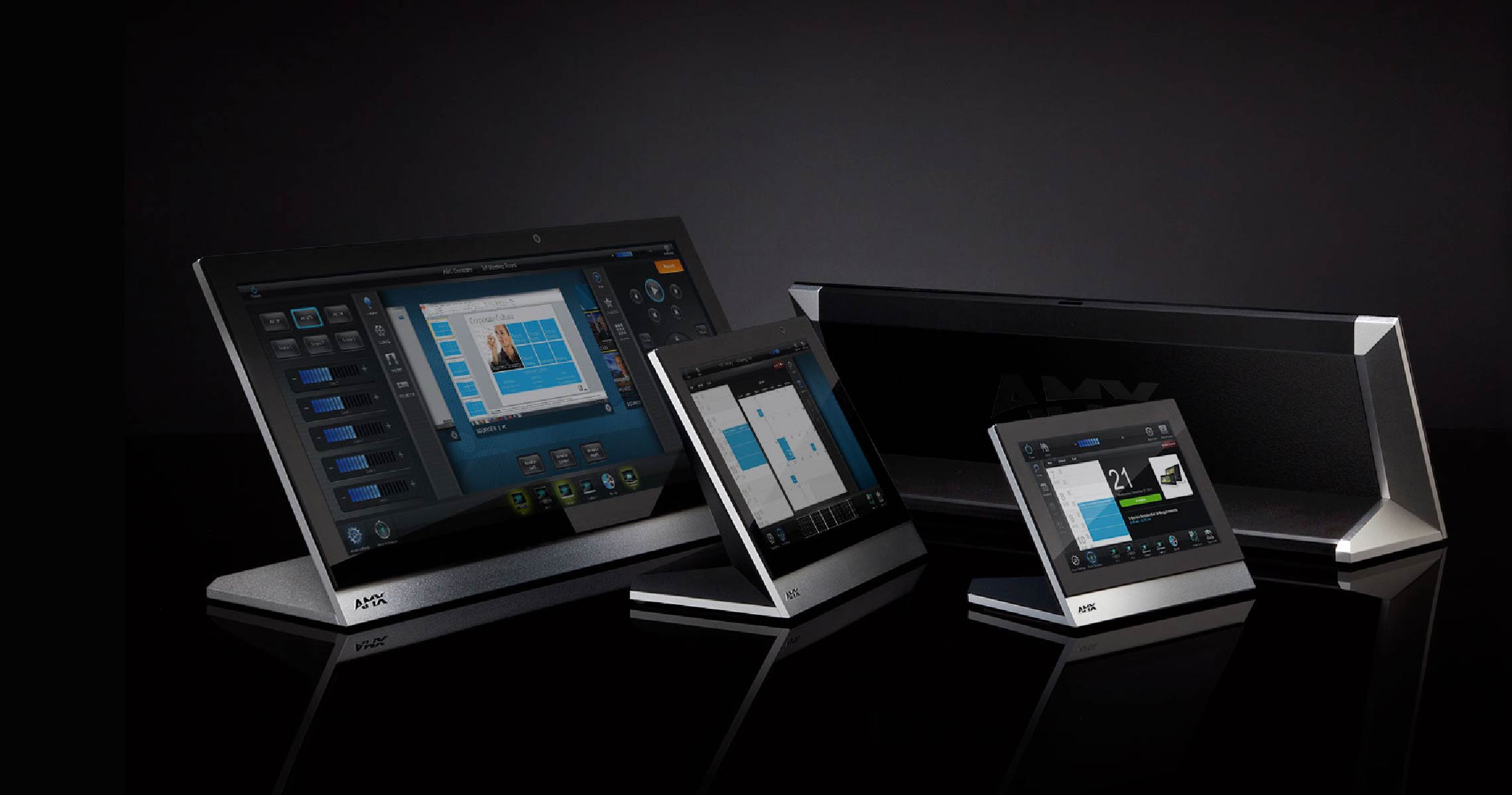 AMX Modero X Group of 4 Touch Panels various sizes